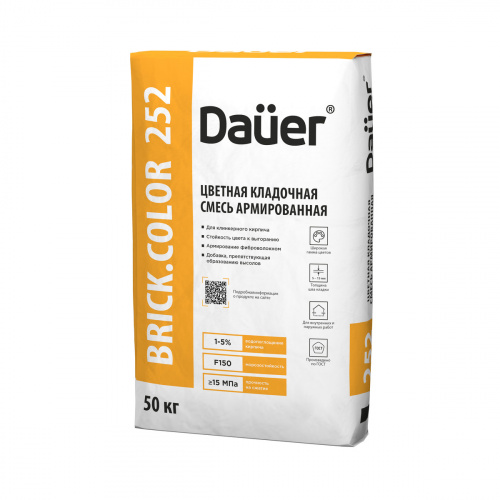 Цветная кладочная смесь армированная Dauer BRICK.COLOR 252 слоновая кость 50 кг